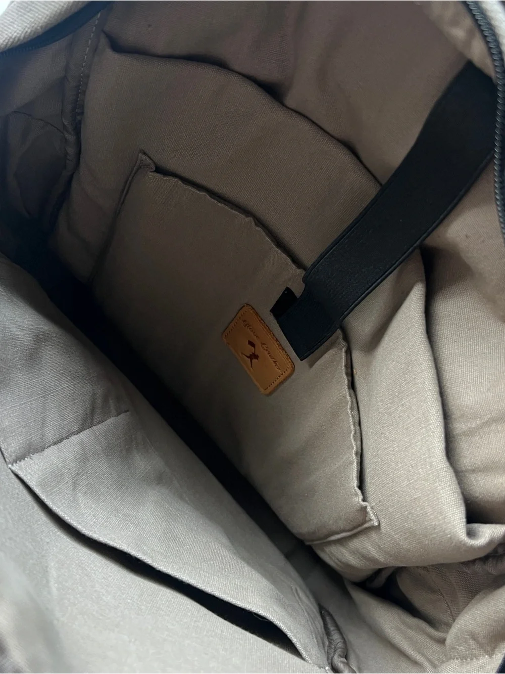 Baseballism Glove Leather Taupe Canvas Backpack with Tan Accents